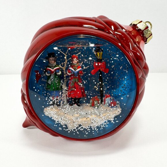 Winter Lane Christmas Ornament Display Snow Globe Musical Lights Up Box HSN - Picture 1 of 4